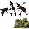 Generic Entations Decorative - Metal Ant Garden Ornaments Stakes, Scultura Cortile Esterno | Giardino Esterno Decorazione Arte In Metallo Per La Fattoria Prato Da Cortile, Giardino Resistente Alle Intemperie