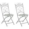 CLP Sedie in Ferro Art Nouveau Indra I Sedie da Giardino antiche Fatte a Mano I Disponibili in Vari Colori, Colore:Antico-Verde