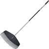 Fiskars Scopa da giardino, 29 denti, Larghezza: 58 cm, Denti in plastica/Manico in alluminio, Grigio/Nero, Misura: L, Ergonomic, 1000660