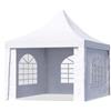 TOOLPORT Gazebo a pagoda 3x3 m TOOLPORT facile e veloce da montare con finestre - robusto telo in PVC 700 bianco