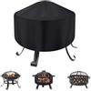 DEZYPZAM Impermeabile Braciere Circolare da Giardino | Copertura Barbecue Rotonda | Esterni Copertura per Fuochi da Esterno | Coprifuoco Rotondo per Esterni (Nero,148x60cm)