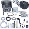 Gubeter Kit di riparazione marmitta di scarico carburatore pistone cilindro 46 mm, per parti motosega Per Husqvarna 55 51, 503609171, 501766605, 503218202, 503281504