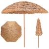 KOMFOTTEU Ombrellone Hawaiano in Paglia di Riso, Ombrellone da Spiaggia con Protezione Solare, per Cortile, Balcone e Spiaggia, Colore Originale, Altezza 222 cm