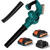 Yiijode Soffiatore batteria 20 V, soffiatore di foglie senza fili con batteria 2 × 2,0 Ah e caricabatterie, 2 velocità max 360 m³/h, portatile soffiatore di foglie per prato, giardino, cortile, garage