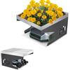 UISEBRT Garage robot tosaerba, in metallo con piastra in acciaio inox, extra stabile, con protezione UV e antipolvere, 70 x 60 x 42,5 cm, adatto per i comuni modelli di robot tosaerba