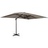 IDMarket - Calvi Taupe 3x4 M ombrellone sfalsato a 360° con Copertura