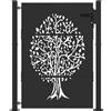 vidaXL Cancello da Giardino con Blocco Nero 110 x 155 cm, Cancello da Giardino, Modello Rettangolare, Barriera Terrazzata, Metallo Antiruggine, Resistente alle Intemperie
