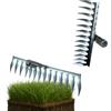 CRISALIDE® Arieggiatore per Prato 14 Denti in Metallo - Rastrello Professionale per Arieggiare il Prato, Migliora Drenaggio e Circolazione dell'Aria - Larghezza 38 cm - Manico non incluso