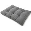 POKAR Cuscino-sedile Imbottito 120x80x12cm per Divano da Giardino, fodere asportabile e lavabile, per Bancali, comoda Seduta per Interno ed Esterno, DYI - fai da te, senza Pallet, grigio