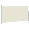 vidaXL Tenda da Sole Laterale Retrattile per Patio Privacy Automatica Schermo Parasole Frangivento 170x300 cm in Tessuto PU Crema Telaio in Ferro