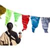 Generico Ghirlarda Bandierine Tibetane - 6m, Decorazione Culturale Tradizionale | 25 Pezzi, Addobbo Etnico Per Pace, Compassione, Saggezza, Da Esterno, Giardino, Cortile
