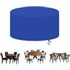 AXFZZRS Copertura per Mobili da Giardino Rotonda 420D Oxford, Impermeabile, Antivento, Anti UV, Resistente allo Strappo - Tavolo Esterno 70x50cm, Blu