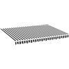 vidaXL Tessuto Ricambio per Tenda da Sole Antracite e Bianco 3,5x2,5 m
