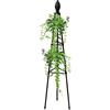 Raypontia 1 pezzo da giardino obelisco in metallo alto - 160 cm traliccio obelisco per piante in metallo, obelisco da giardino, piante rampicanti, piante rampicanti, giardini, piante