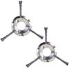 BAPPKON 2 teste per tagliaerba in filo di acciaio, 200 mm, testa per decespugliatore da giardino, testina con filo annodato, ricambio universale per accessori per tosaerba (3 teste)