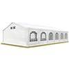 TOOLPORT Tendone per Feste Gazebo 6x12 m Bianco PE 550 N Impermeabile Protezione UV Tenda Giardino Sagre Eventi Mercati Esterno con Telaio a Pavimento