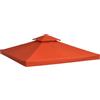 AND HOME Telo Gazebo 3x3, con AIRVENT -MISURA UNIVERSALE- Tetto a 2 Livelli Di Ricambio, Pieghevole, Con Fori Drenaggio E Impermeabile, 180 g/㎡, Anti-UV 100%, PL, Installazione Facile, Rosso Ruggine