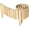 Garronda Rollborder Recinzione in legno flessibile 200 x 20 cm bordatura giardino bordura per aiuola staccionata in legno cordolo Decorazione da frutteti Palizzata GD-0149 Naturale (non impregnato)