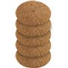 NUGATI Disco per pacciamatura in cocco, protezione invernale per piante in vaso, protezione per piante in vaso, protezione dalle erbacce, disco in cocco (25 cm - 5 pezzi)