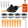 Rivershine AF-100 Lame in plastica per trimmer e bobine di ricambio AF-100-32P, compatibili con Black Decker GH900 GH600 LST522 LCC140 (1+ 1+ 10+ 4+ 4)