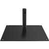 COSTWAY Base per Ombrellone Quadrata 50 cm, 16 kg con 4 Piedini Regolabili, Adattatori da 4cm/5cm, Supporto Ombrellone Installazione Veloce, per Patio Piscina (Nero)