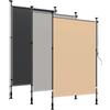 HOMEDEMO Tenda da Sole verticale con manovella regolabile, tende da sole per esterno senza foratura, Altezza Regolabile, Impermeabile e Anti-UV, per Balcone e Terrazzo, 120x(220-310) cm, Cachi