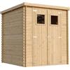 TIMBELA M309+M309G Casetta da Giardino in Legno per Esterni CON PAVIMENTO TRATTATO - A200x204x204 cm/3.53 m2 - Piccola Casetta in Legno, Rimessa Attrezzi, Deposito Bici