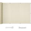 QINGLV Frangi-vista Balcone per Protezione 100x100cm Frangi-vista Frangivento per Balcone Impermeabile Protezione Privacy Frangi-vista Balcone Per Protezione Privacy Con Occhielli Fascette E Corde -Beige