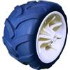 SZLIFE Ruota Girevole in PU Solido Ruota Solida per Carrello da Spiaggia Sostituzione Diretta Facile da installare Ricambio per Carrello Pieghevole da, Bianco Blu