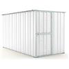 Notek Box in Acciaio Zincato Casetta da Giardino in Lamiera 1.75 x 3.07 m x h1.82 m - 95 kg - 5,4 Metri Quadri (Bianco)