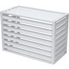 unmjgybc Recinzione per Bidoni della Spazzatura Bianco Louver SUP L110*W60*H80(2~3P) - Nascondi Spazzatura Privacy Garantita Facile da Pulire - per Giardini e Cortili