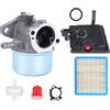 Homeponnew 799868 Kit carburatore per Briggs & Stratton 4-7 per motori tosaerba HP - Include guarnizione, O-per anello, lampadina primer, filtro e coperchio pulitore