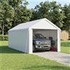 ACXIN Tenda da campeggio per garage e garage, robusto riparo e vimini con telo in polietilene, resistente ai raggi UV, impermeabile, rinforzo del tetto e telaio per auto, camion, SUV (bianco, 3 m x 6