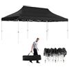 COSTWAY Gazebo Pieghevole da Giardino 3 x 6m, Gazebo Pop-up con Borsa da Trasporto, Regolabile in Altezza, per Feste, Barbecue, Giardino e Spiaggia (Nero)