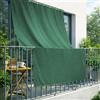 Home Tresor Tenda da Sole Tinta Unita per Esterno con Occhielli in Metallo | Telo Ombreggiante a Caduta per Balconi Resistente Lavabile Verde 140x300cm