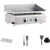 Vivaplancha Plancha Gas Inox Flamenco 2 bruciatori + Coperchio + Accessori
