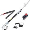 Ikra Taglia siepe senza fili 20 V, lama da 40 cm, batteria al litio 2,0 Ah + caricatore 20 V, asta telescopica fino a 4 m