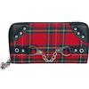 Banned Alternative Red Tartan Wallet Donna Portafoglio nero/rosso 80% poliestere, 20% PVC