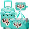 HTgroce Valigia Bagaglio a Mano, Trolley Bambino Borsone da Viaggio, Borsa Piscina Bambina, Bagaglio per bambini con Borsa da Toilette Viaggio
