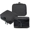 Nordace Set organizer da viaggio per uomini e donne, 2 cubi da imballaggio e 1 sacchetto per il lavaggio, durevoli e resistenti all'acqua (nero)