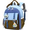 PROTAURI Zainetto Asilo Bambino 2-5 Anni 9.6L Escavatore 3D, Blu | cinturino pettorale riflettente impermeabile leggero traspirante ergonomico Escavatore 3D