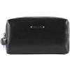 PIQUADRO Beauty 2 comparti in pelle - Accessori da viaggio- Custodia per trucchi Uomo, Nero, Talla única - BY5011B2-N