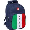 safta BENETTON FLAG - Zaino scuola per bambini, ideale per bambini di diverse età, comodo e versatile, qualità e resistenza, 32 x 15 x 42 cm, Blu navy, M, Casual