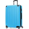 HAUPTSTADTKOFFER - Spree - Valigia Trolley rigido grande ABS TSA 4 ruote, 75 cm, 119 litres, Ciano