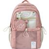 JIABAOZ Ita Bag Zaino Kawaii con Finestra Trasparente, Zaino Estetico Scuola Ragazza,Grande Capacità con Scomparto Laptop, Ideale per Anime, Cosplay, Uso Quotidiano e Regal (Pink)