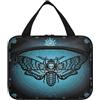 HMZXZ Beauty case da viaggio da appendere, per donne, uomini, ragazzi, ragazze, teschio gotico, teschio, farfalla, impermeabile, beauty case organizer per oggetti essenziali da viaggio, bottiglia, Multi, L