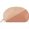 DUDU Mini Pochette per Borsa in Pelle, Astuccio Porta Trucchi da Viaggio, Piccola Trousse con Cerniera da Borsetta, Design Colorato Rosa cipria