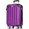 POSH Valigia media in ABS - Trolley rigido leggero 65x45x25 cm - Bagaglio da viaggio da 62L con serratura a combinazione - Rigida da 3 kg con ruote piroettanti a 360° - Ideale per viaggi di 7 giorni