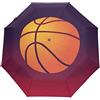 LDIYEU Basket Giallo Nero Art Ombrello Pieghevole Automatico Portatile con Apertura e Chiusura Automatica a Pulsante Protezione UV Ombrelli per Viaggi Bambini Ragazzi Ragazze