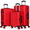 CABIN GO 5513 - Set di 3 valigie - bagaglio a mano da 55 cm, valigia media da 65 cm, valigia grande da 76 cm, in ABS rigido